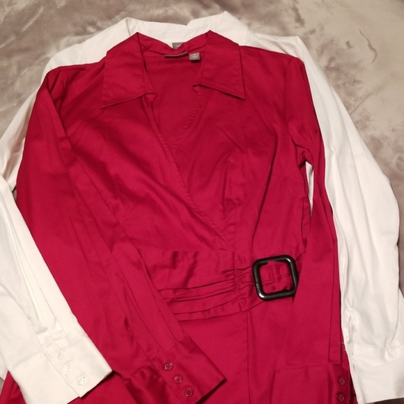 Apt. 9 Tops - 2 for 1 sale Apt 9 stretch blouses 1-red 1-white
